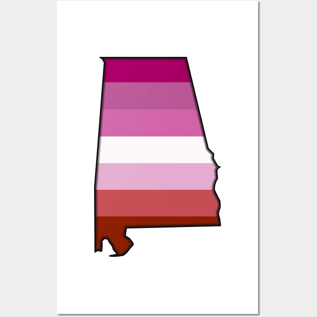 Alabama Lesbian Pride! Wall Art by somekindofguru